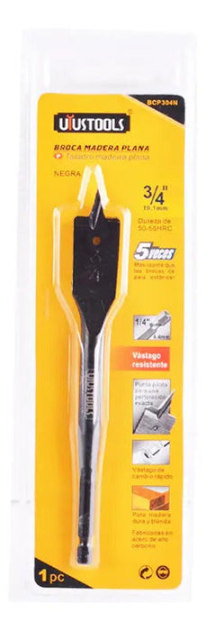Broca Paleta Plana 3/4" Para Madera Uyustools