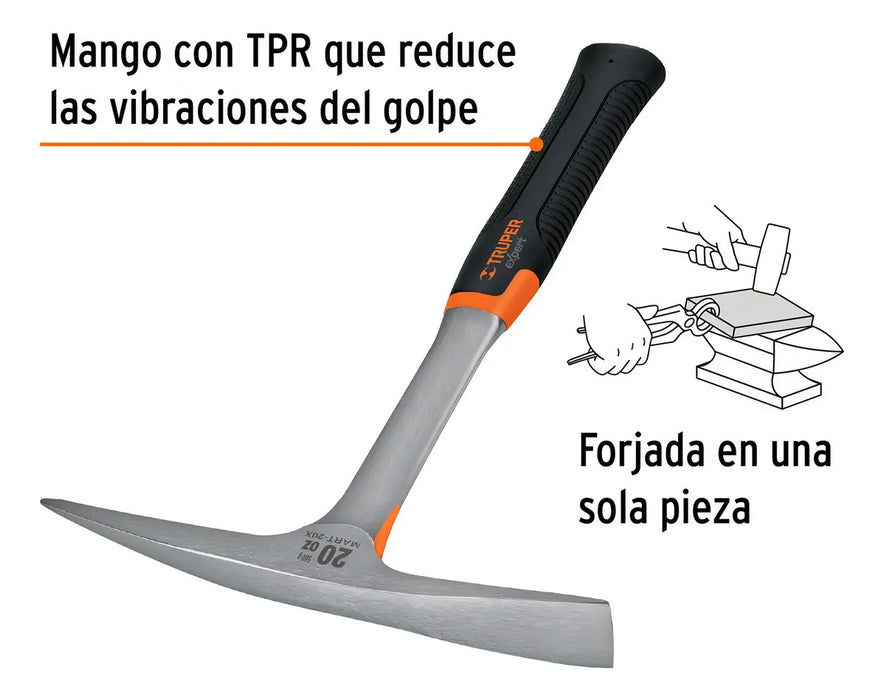 Martelina Talacho-pico 20 Oz, Mango Tpr Truper