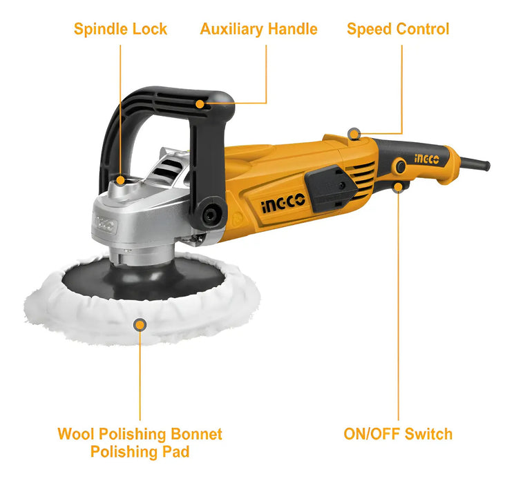 Lustra Pulidora Industrial 7'' 180mm 1400W
