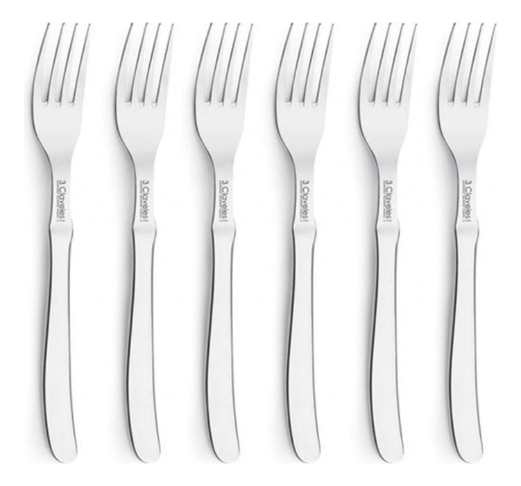 Set De 6 Tenedores De Mesa Acero Inoxidable