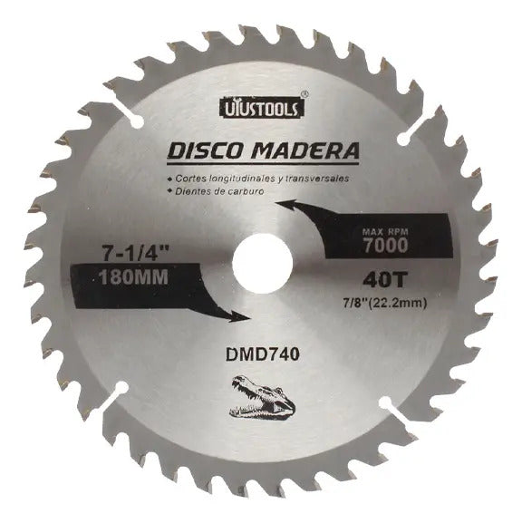 Disco Sierra 7 1/4" Madera 40 Dientes