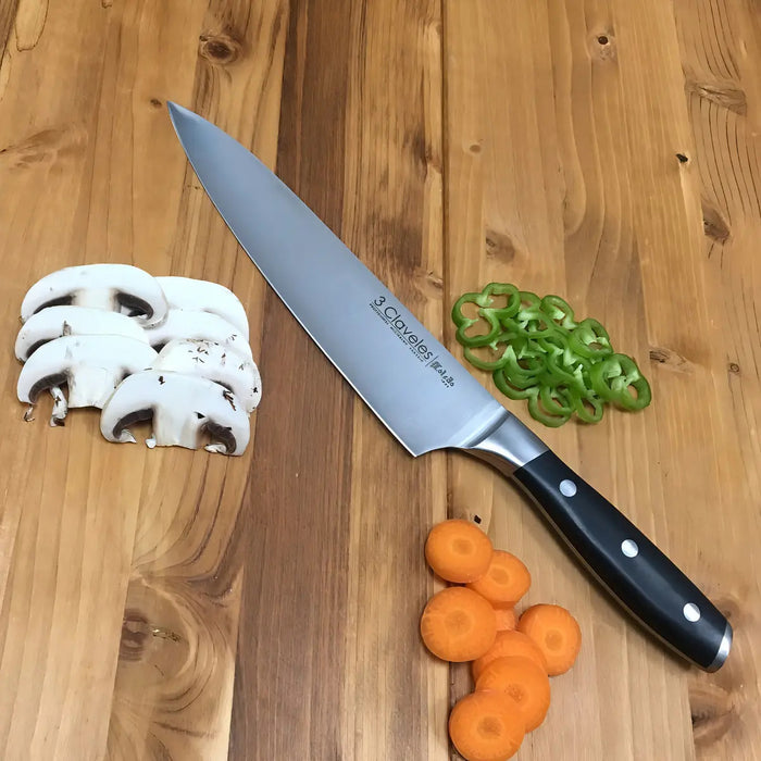 Cuchillo 3 Claveles Cocinero 20 Cm Forjado Toledo Acero Inox