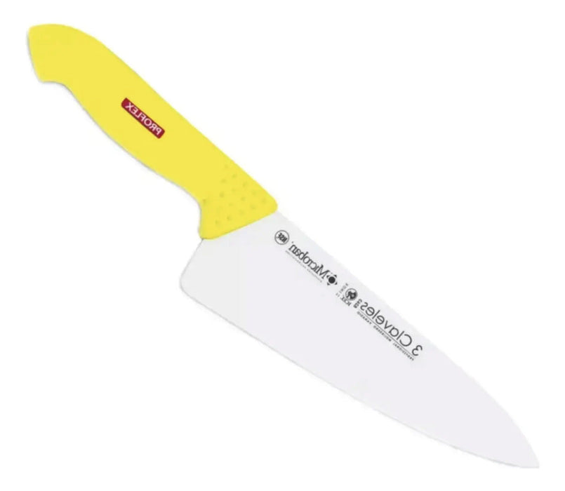 Cuchillo Tres Claveles Proflex Mgo.amarillo 20 Cms Cr