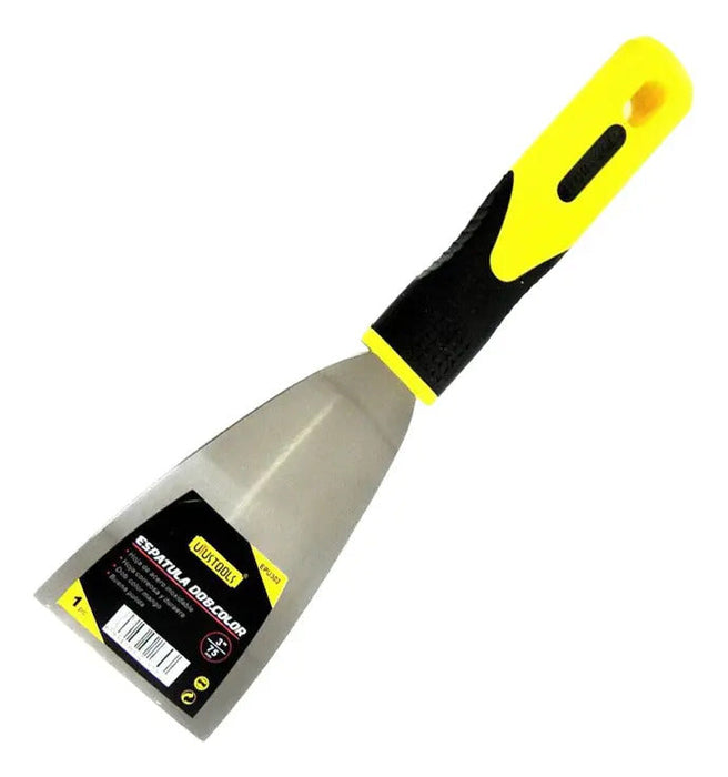 Espátula 3" Acero Inox M/Plast Dob Color Uyustools