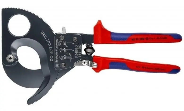 Corte Cable Chicharra 11'' Knipex Rojo Mango Goma