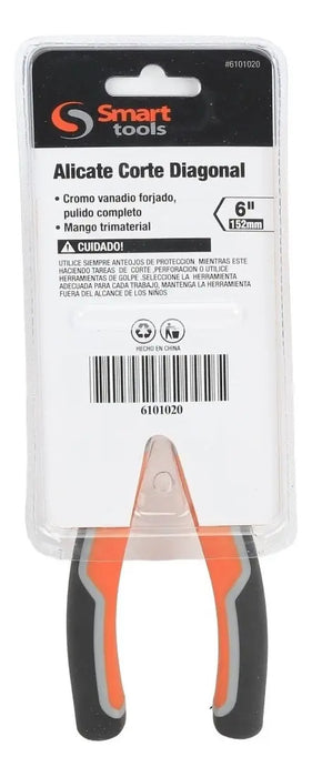 Alicate Corte Diagonal 6" Cr/v Ergonómico Smart Tools