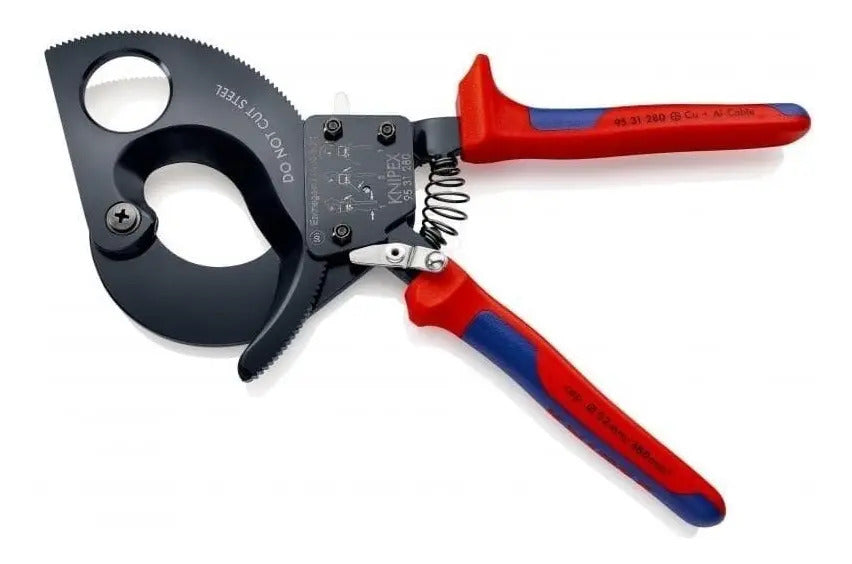 Corte Cable Chicharra 11'' Knipex Rojo Mango Goma
