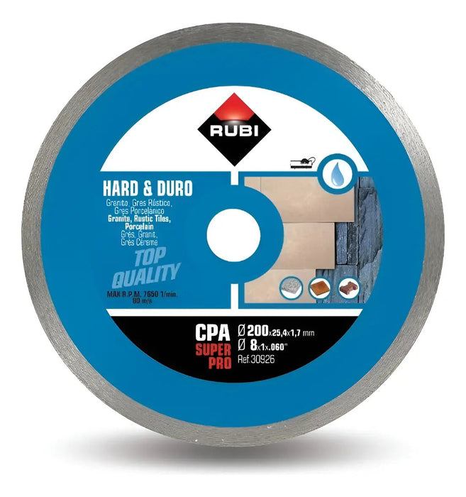 Disco Diamante Rubi CPA 200 mm Super Pro Celeste