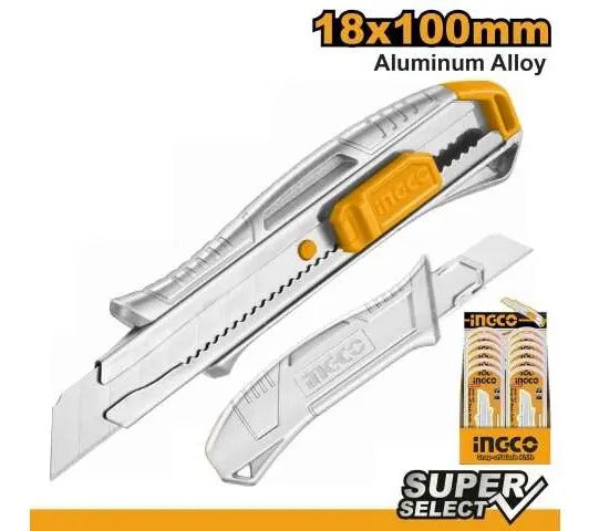 Cuchillo Cartonero Retráctil Ingco Aluminio