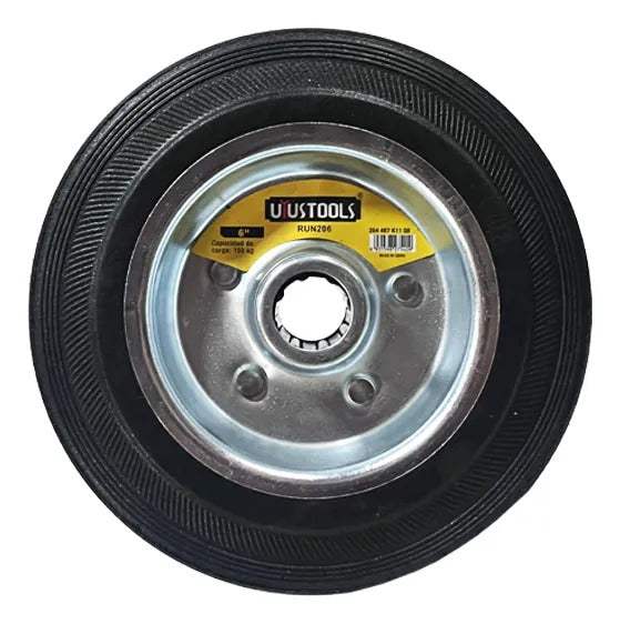 Rueda Industrial Negra Repuesto 6'' 150kg