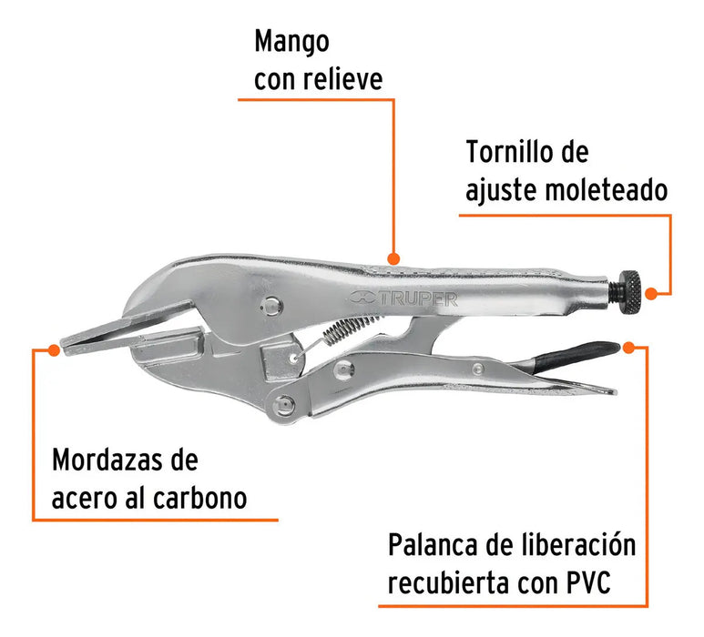Pinza De Presión Hojalatera 8'' Truper