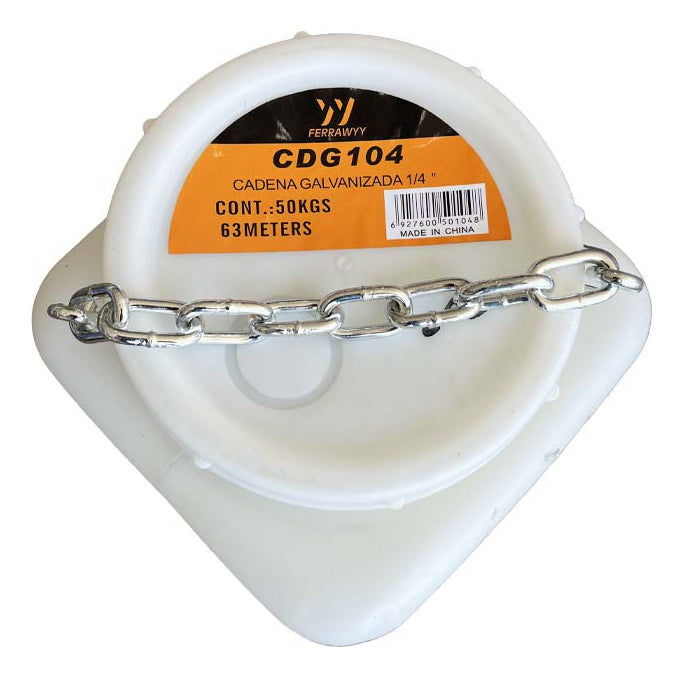 Cadena Galvanizada 1/4'' 63mts