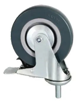 Rueda Industrial Gris 2" Rosca Con Freno Fwyy