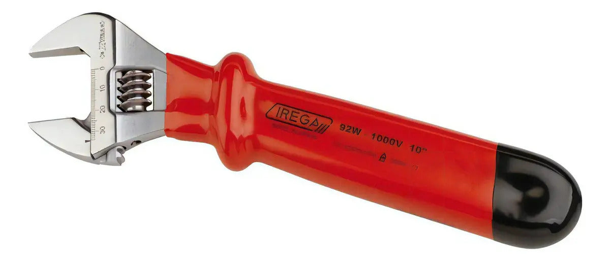 Llave Francesa 12'' Aislada 1000v Irega Modelo 92w-1000v Cromada Rojo