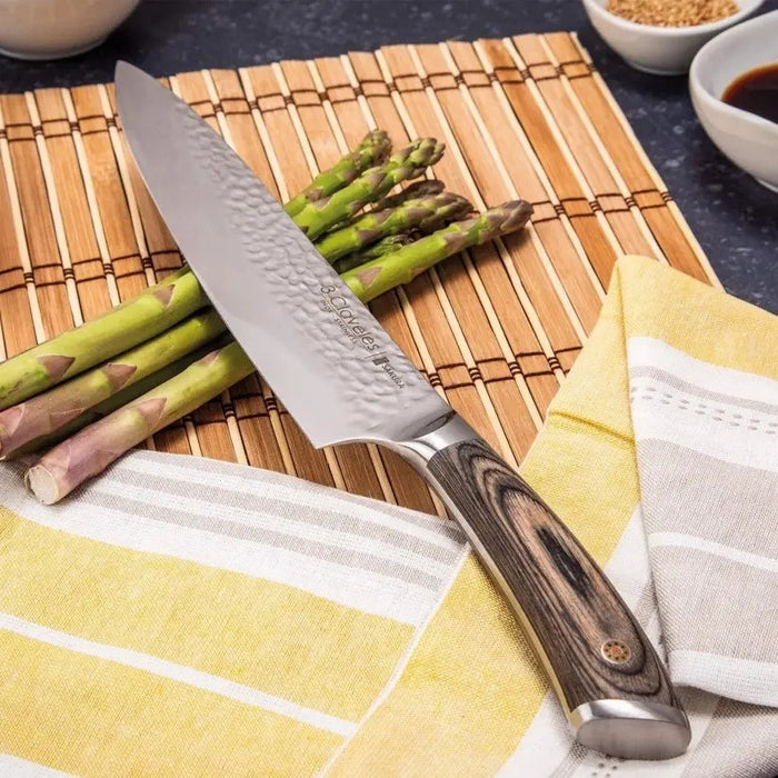 Cuchillo 3 Claveles Sakura Hoja De 20cm Acero Inox Forjada