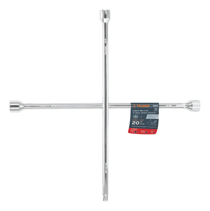Llave de Cruz 20 Pulgadas con Cuadro de 1/2 Truper