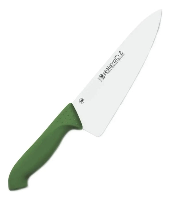 Cuchillo Tres Claveles Proflex Cocinero 20cm Verde