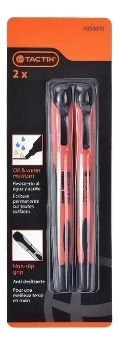 Marcador Trazador Permanente Punta de Formón 2 Pcs