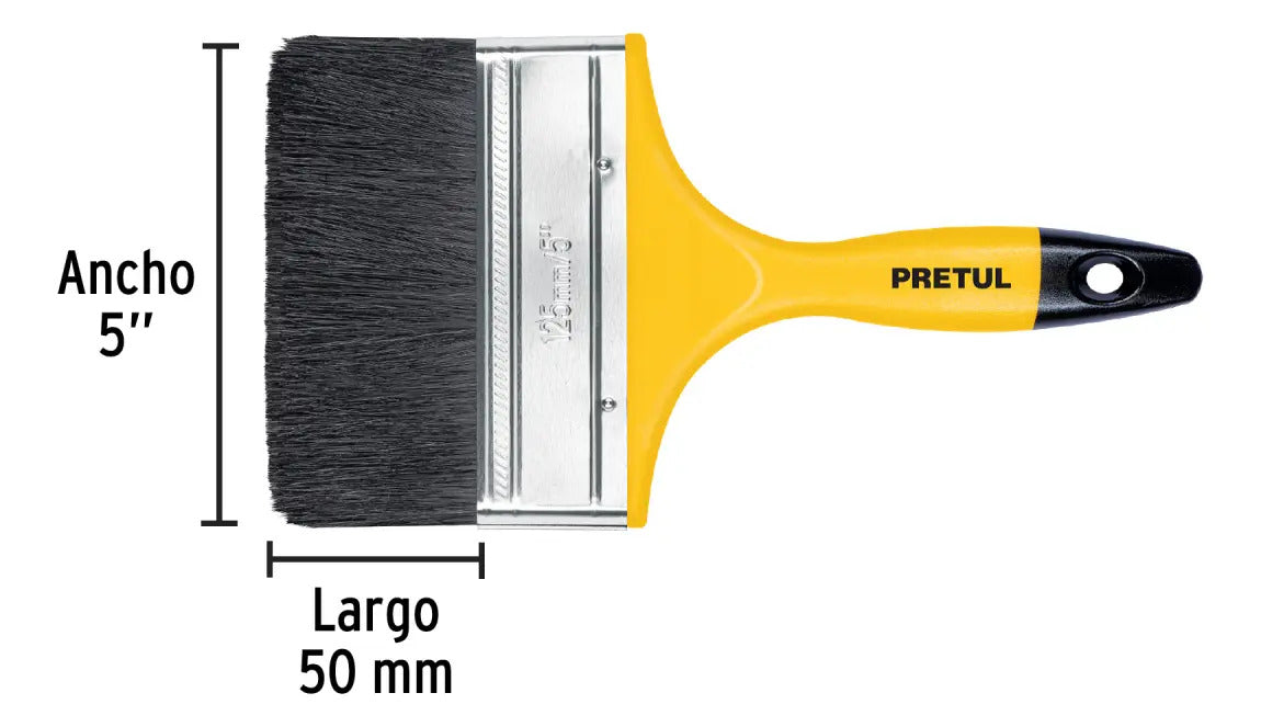 Brocha Sintética Plana 5" 12.7 Cm