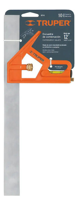 Escuadra de Combinación 12 Pulgadas con Gota para Nivelar