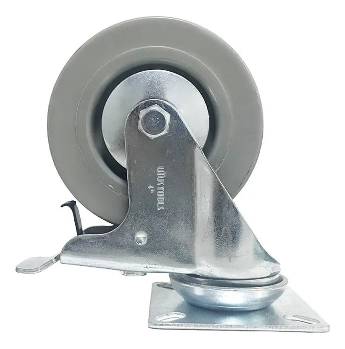 Rueda Industrial 4" Gris con Freno