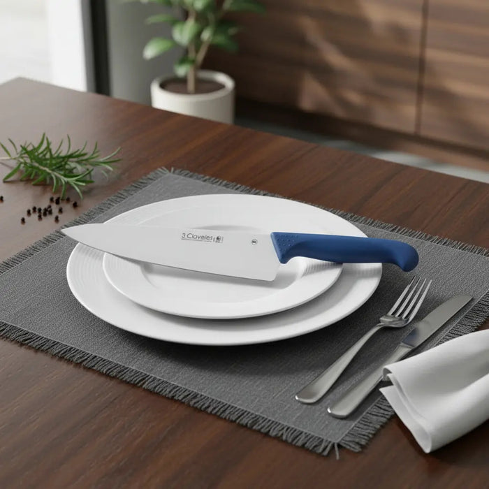 Cuchillo Cocinero Proflex Mgo.azul 20 Cms Tres Claveles