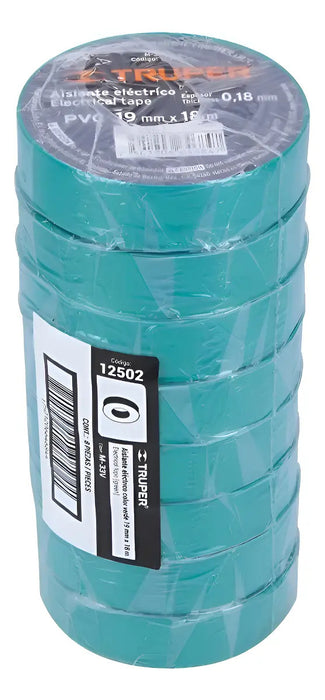 Huincha Aisladora Truper 19mmx18m Verde