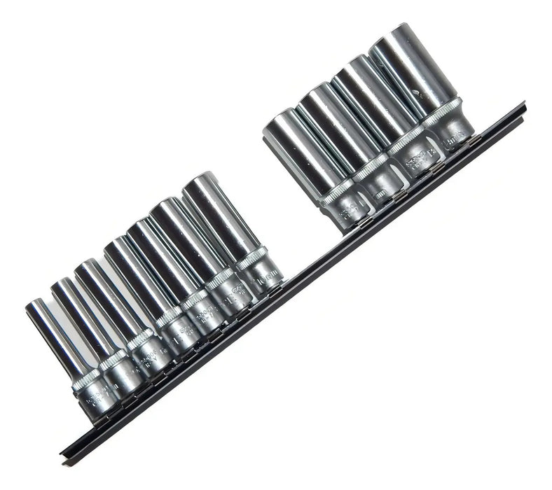 Juego De Dados Hex. Largos 1/4. 4 - 14 Mm 11 Pzas Force21115 Plata