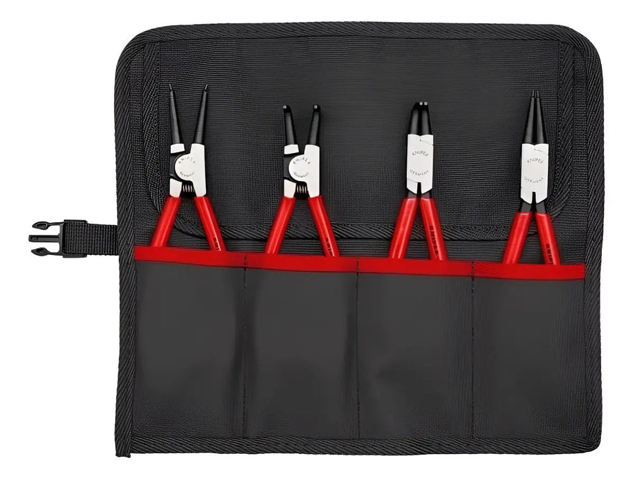 Juego 4 Alicates Knipex 7" Seguros Internos Externos Recto Curvo
