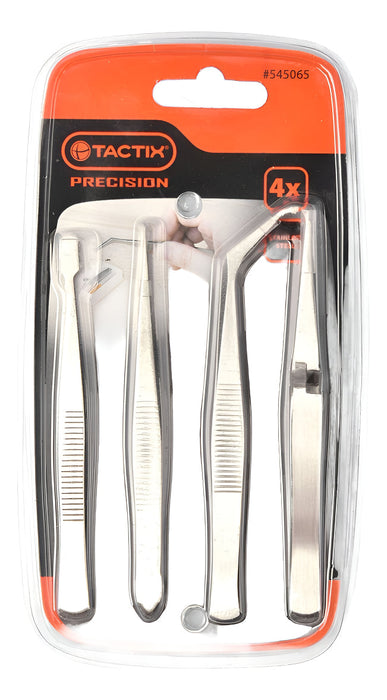 Pinzas Para Electronica Reparacion 4 Piezas Tactix