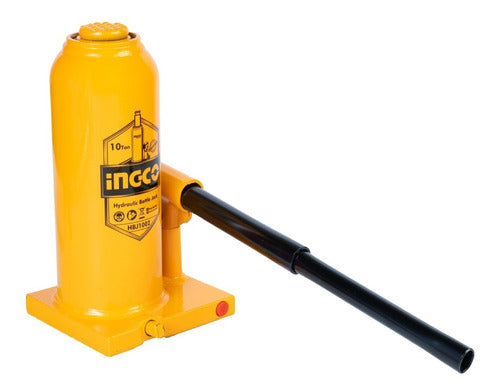 Gato Hidráulico Industrial Tipo Botella 10 Toneladas Ingco