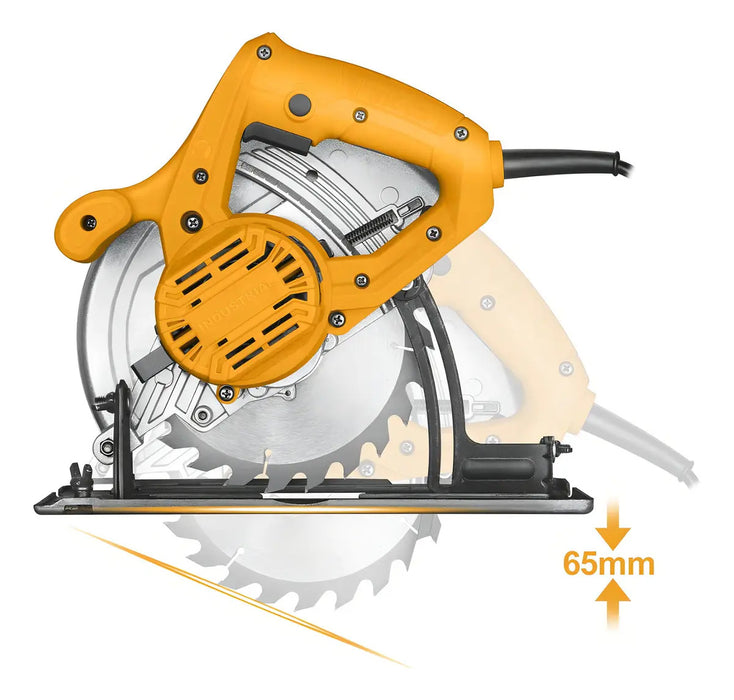 Sierra Circular Eléctrica Industrial Ingco 1400W 185mm