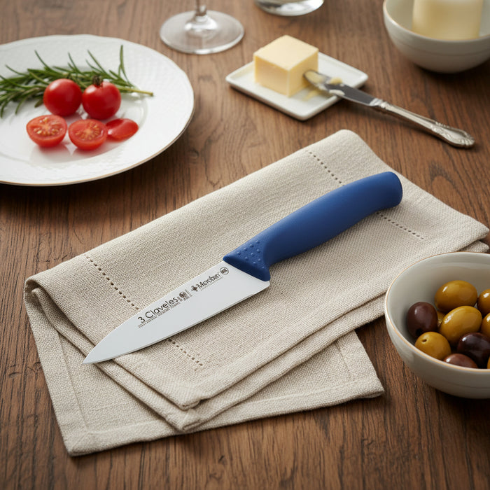 Cuchillo Tres Claveles Proflex Mgo.azul 10 Cms Verdura