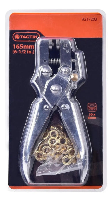 Alicate Para Ojetillos 6mm + 50 Ojetillos Tactix