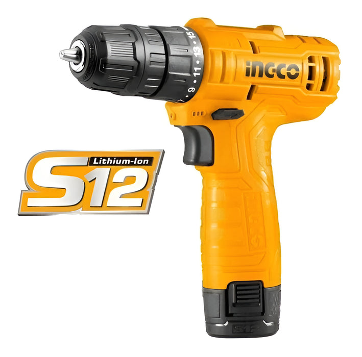 Kit Taladro Atornillador Ingco 12v 81 Accesorios y Maleta