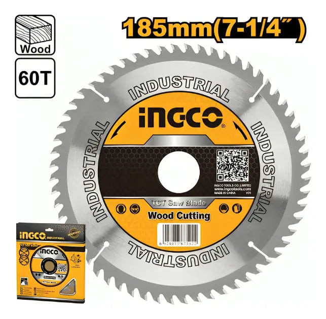 Disco de Sierra Circular 7 1/4'' 60D Ingco