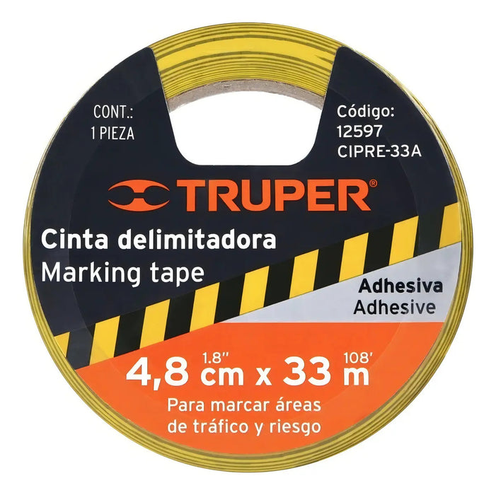 Cinta Demarcatoria Truper Amarillo 33m 4.8cm
