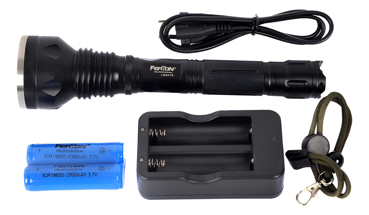 Linterna Recargable 3x T6 Ferton Camping Trekking Seguridad