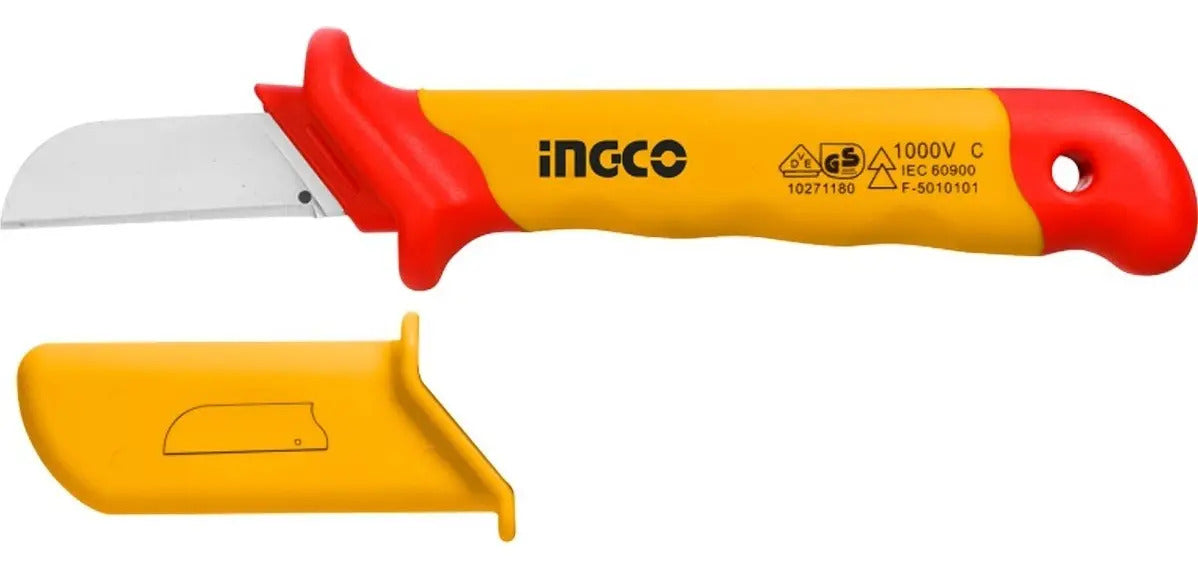 Cuchillo Recto Para Cables 1000v Aislado Ingco Profesional