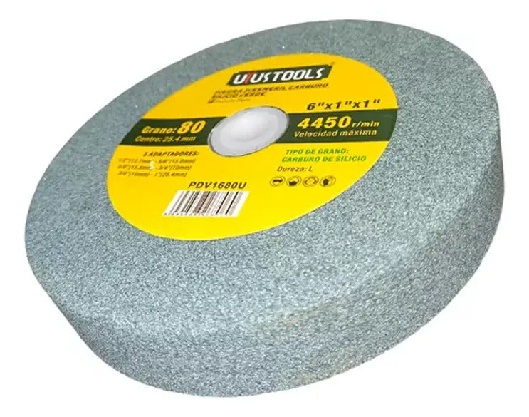 Piedra P/esmeril Carburo Silicio Verde 6"x1" #80