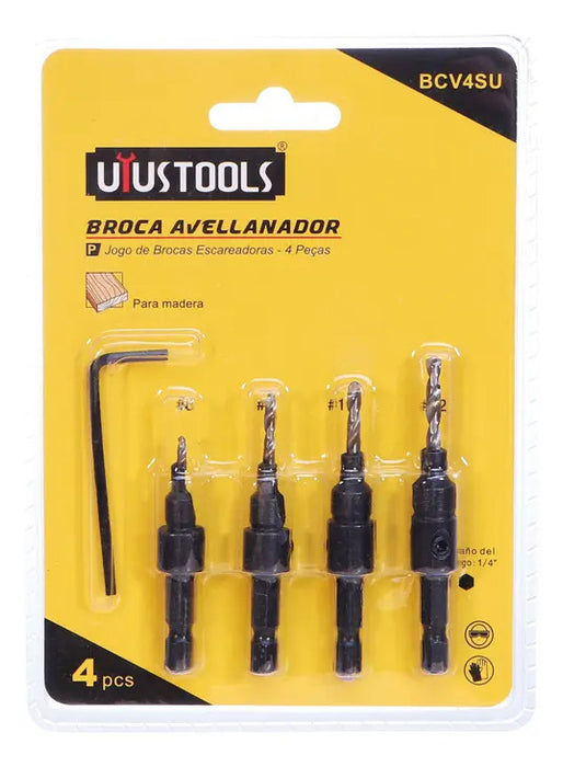 Set 4 Un Broca Avellanador Uyustools