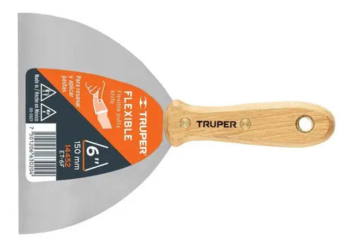 Espátula Flexible 6" Mango De Madera Truper