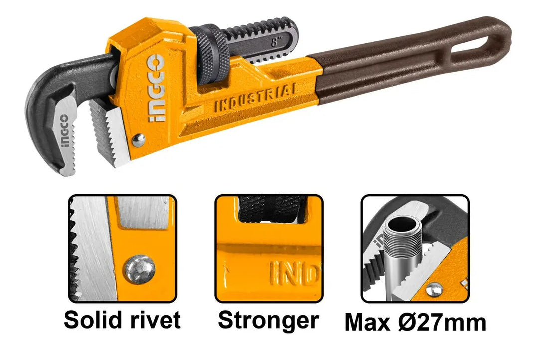Llave Inglesa Stillson 8 Pulgadas Ingco