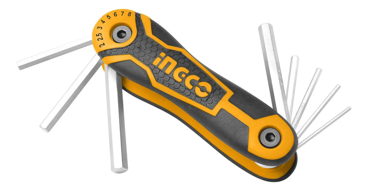 Juego Llaves Allen Hexagonales 2-8mm Ingco