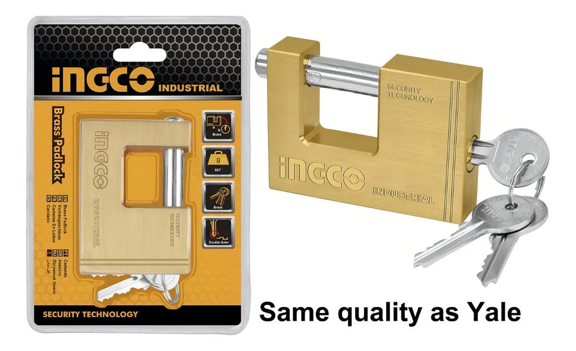 Candado de Seguridad Bloque Tipo C Industrial 80mm Ingco