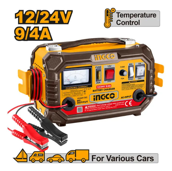 Cargador de Baterías 12V / 24V Ingco CB1601
