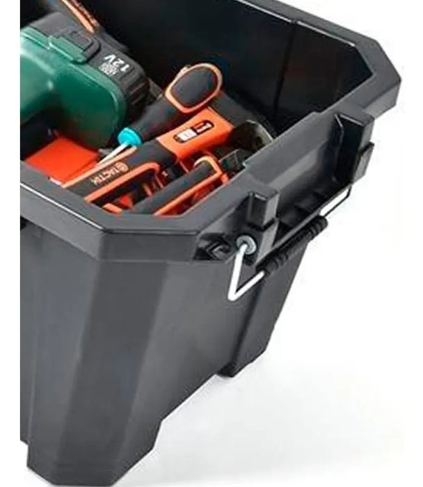 Caja de Herramientas Baúl 41x38x33 cm Tactix 30 Litros Negro