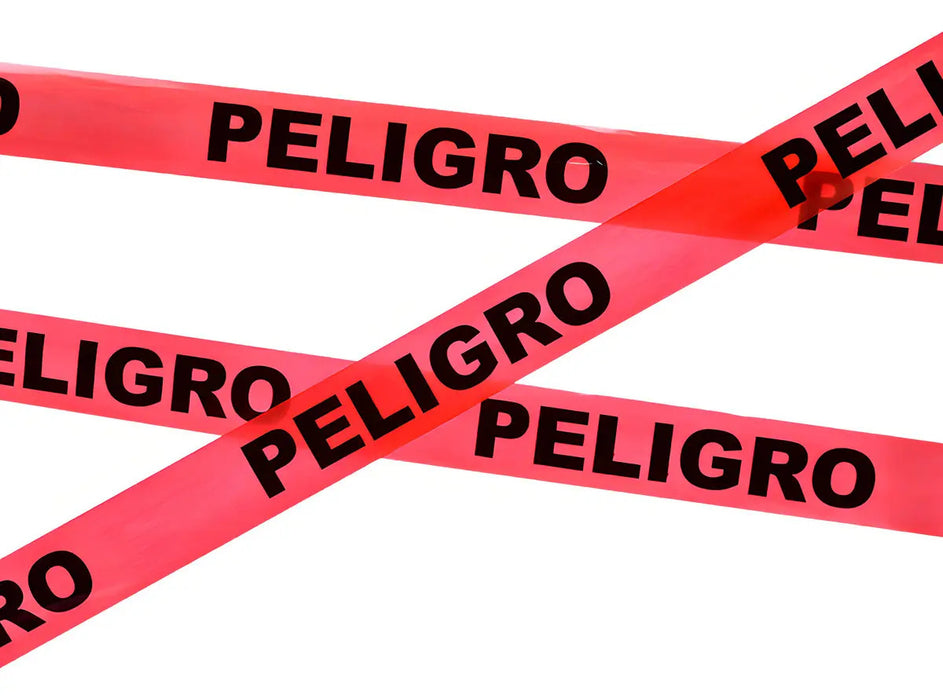 Cinta Peligro Truper Plástico Rollo 304 Mt Rojo