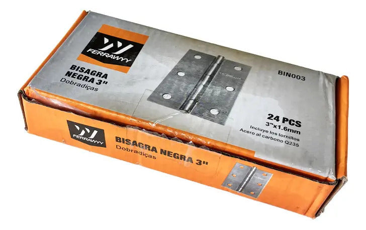Bisagra Negra 3"