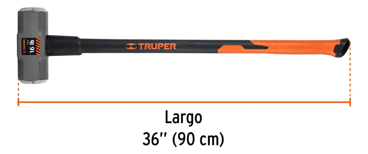 Combo 16 Lbs Mango Fibra Vidrio 36 Pulgadas